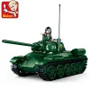 Bloque le challenger militaire Leopard Panther Heavy Main Battle Tank Tank Soldier Blocs Blocs de construction Modèle Plastique Bricks Army Toys for Children