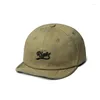 Caps de bola Big Tamanho Big American Retro Brim Brim Cap masculino da rua Yuppie Chapéu de borda curta Primavera e verão Baseball macio casual