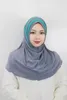 Vêtements ethniques Amira Hijab Femmes Islamic Head Craquies 2 en 1 foule Muslim Hijabs Châle rayé Turbans