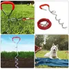 Les colliers de chien attachent la pieu de compagnie Spirale pour les chiens à l'extérieur de la clôture Stakes Vis robustes dans la cour à lacets moulues