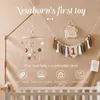 Baby Rattle Toy 012 mois Mobile en bois sur le lit Born Board Board Bell Pouteau de place