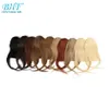 Bhf Human Hair frange 8inch 20g Front 3 clips in raide remy Natural Human Hair Fringe toutes les couleurs 240423