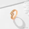 Wedding Rings New gift giving niche minimalist retro jewelry gold ring opening ring zircon party jewelry wedding jewelry