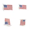 Pins broches 10 pc's/lot modeontwerp Amerikaanse vlag broche crystal rhinestone 4e van JY USA patriottische pinnen voor geschenk/decoratie Dr Dhjnj