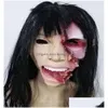 Страшная Хэллоуинская вечеринка ужасов маски для латексной маски женщина -призрак призрачный дом Py для Adts Drop Home Garden Garden Partive Disties DHW5W