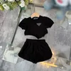 Girls Set Middle Big Childrens Clothing 2024 Summer short sleeved Fashion Short Sports T-shirt kids clothes pants Two Piece Set Trendy CSD2404246-8