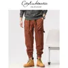 Calça masculina citylink tática de primavera casual pés esportes versáteis americanos tendências de roupas de trabalho cortadas