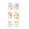 Acessórios 3 pares/conjunto Baby Cotton Mitn Mitn Recém -nascido Antigrable Face Protect Glove Baby Mitten06m