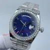 Mężczyźni Watch 36 mm 18Ct Żółte złoto 3235 Ruch Automatyczne kobiety 128238 Bransoletka Sapphire Sapphire Waterproof Diamond Watches Roman Dial