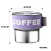 Bouteilles d'eau 304 tasse de café en acier inoxydable avec couvercle et paille métallique portable en extérieur extérieur tasse de voyage de cuisine.