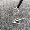 Arrow 100Grain Archery Fixed 3 Blades Broadhead Arrow Sharp Head Stainless Steel Screw Tip for Outdoor Practicing Shooting