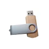 Drives 10pcs/partia Pełny kolor obrotowy metal + drewniany USB 2.0 Dysk flash Niestandardowy Logo Prezent 32 GB 16 GB 64GB 128 GB Pamięć Stick