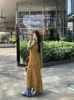 Casual jurken Boho Hollow Long Dress Summer Women V-Neck Slim Suspender Seaside Style Holiday Crochet Vestidos de Fiesta Pedreria