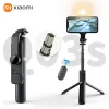 Kontrola Xiaomi Selfie Stick Smartfony Tripod Portable teleskopowy statyw Bluetooth stojak z wypełnieniem światła migawki zdalne