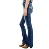 Женские джинсы 2024 двойной грудь с высокой талией вышитыми вышитыми джинсовыми брюками корейские женские