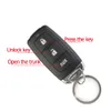 Ny dörrlås Auto Keyless Entry System -knapp Start Stop KeyChain Central Kit Universal Car 12V