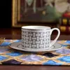 Cups Saucers Drop Leverantör Classic Retro Ceramic Tea Coffee Cup and Saucer Gold Mug Creative Kitchen Table Seary With Present Box