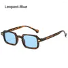 Solglasögon Eyewear Leopard Blue Gradient Men Sun Glasses Square Nitets Decoration Women Shades