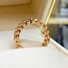 Design classique Unisexe Tong Jewelry 2024 Nouveau anneau de corn diamant plaqué Fashion Romantique Romantique avec cartiraa anneaux originaux