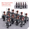 Blocs WW2 Military French Dragoon Soldiers britanniques Cavalerie Knights Figures Army Scottish Fuisiler Blocs Bloodings Armes Brick Toys