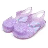 Sandals Summer Fancy Girl Ariel Princess Shoes Toddler Little Mermaid Casual Sandals Holiday Korean Kids Party Beach Vacation Sandals 240423