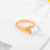 Bröllopsringar Nyligen lanserade Par Ring Gift Jewelry Minimalist Gold Ring Opening Ring Zircon Light Luxury Jewelry Wedding Jewelry