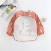 Accessories Baby Bibs Burp Cloths Waterproof Long Sleeve Antiwearing Cartoon Bib Inverted Gown Baby Feeding Bib Bavoir Manches Longues