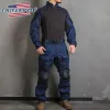 Layers EmerGear G3 Tactical Combat Shirt Navy Blue Shirt Elbow Pads Slim Fit Military Combat Duty Tops Jagd Kleidung Em9421