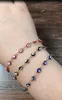 Braccialetti in acciaio inossidabile in rilievo 1 PC Braccialetti blu rosso malvagio smalto per perline per perle per donne fortunato gioielli per gli occhi turchi 240423