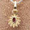 Natural précieux rubis et diamant 14k jaune massif en or jaune solide bijoux suspendu à la main pour grossiste