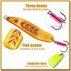 Аксессуары Sougayilang металл сильная твердая приманка Spinner Spoon 5 Colors Fishing приманки искусственная поппер -приманка приманка для сдачи соленой воды