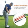 Aids 2Pcs/Pack Golf Alignment Stick Putting Training Aid To Improve Golf Skills Ball Position Scores Swing Plane Orange Fiberglass