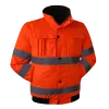 Jackets Winter High Visibility Safety Warm Jacket for Men Fluorescent Orange Waterproof Jacket Reflective Bomber Jacket Workwear