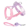 Ligne de harnais de chien ne se déroule pas de traction de harnais de harnais pour animaux de compagnie de mode réglable pour les petits chiens Bulldog Waldog Walking Leash 240415