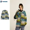 Męskie swetry Winter Man Women Sweater American Vintage Kolorowe paski Zakresy dzianinowe kilka jesiennej luźnej dzianiny