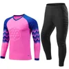 Jerseys Men Boys Football Goalkeeper Uniform Protective Sponge Long Sleeve Soccer Training Goalkeeper Top Soccer Jersey Pants Tracksuit