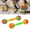 Other Bird Supplies 2Pcs Pet Parrot Interactive Colorful Ball With Bells Plastic Toy For Budgie