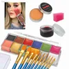 Peinture corporelle 12/20 couleurs visage peinture de corps faux sang halloween kit de maquillage d'effets spéciaux professionnels avec modélisation de la plaie cire cicatrice d240424