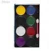 Pintura de tinta face Pintura FACE Paleta Party Party Banquet Art Figurino Pintura de pigmento Kit de bandeja de colorir Kit Acessórios de beleza cor aleatória d240424