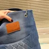 Джинсовая сумка дизайнерская сумка сумочка женская сеть сеть роскошная сумка для плеча с торговыми сумками женская классическая бриллиантовая решетчатая сумочка с монетой кошелькой