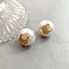 Luxury Cel letters brincos designer earrings for women 18k Gold geometry pearl ball charm elegant oorbellen aretes earring earings ear rings jewelry gift