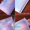 Wrap 20/50pcs Metallic Foil Bubble Mailers Aluminowane torby mailowe Władze Pakiet Pakowane Wysyłka Wysyłka Wysyłka Srebrna opakowanie