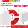 Chargers Oryginalny OnePlus Charger 100W 80W Adapter Charger Travel Charger Type A One Plus 12 11 10 Pro Nord Ce3 Oppo Find x6 Realme