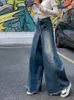 Pantaloni da carico a gamba a larga gamba per jeans 2024 Streetwear Hiphop Hiphop Autumn Fashi