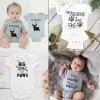 One-Pieces 024M Kids Romper My Big Sister Has Paws Newborn Baby Clothes Playsuit Sunsuit Outfits Infant Boys Girls Summer Rompers Costume