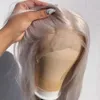 Rongduoyi cosplay liste synthétique perruques avant argenté gris perruque synthétique coiffure ondulée perruques de dentelle pour les femmes résistantes à la chaleur utilisées 240423