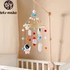 Lets make Baby Mobile Rattles Toys 0-12 Month Cartoon Astronaut Crib Bed Bell Toddler Carousel Kids Musical Gifts 240418