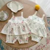 Sets 03T Summer 2pcs Baby Girls Set Neugeborene Kinderkleidung