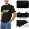 Men's Tank Tops Tiger Black T-Shirt Boys Animal Print Shirt Plus Size Heavyweight T Shirts For Men Pack