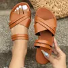 Casual Shoes Summer Women's Beach 2024 Roman Open Toe Low Heel Slippers Outdoor Ladies Slides Plus Size 43 Sandals